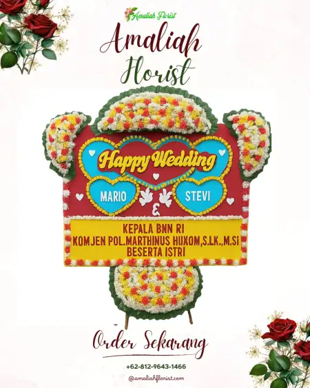 Papan Bunga Pernikahan Tebat Giri Indah